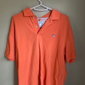Orange Southern Tide polo shirt
